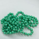 Lt or Drk Teal 60 inch Beaded Necklace