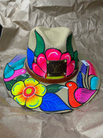 Lolita Hand Painted Authentic Upcycled  Fiesta Hat