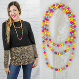 Neon Dreams Multi 60 inch Beaded Necklace