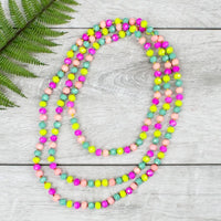 Pretty in Pink Multi 60 inch Beaded Necklace